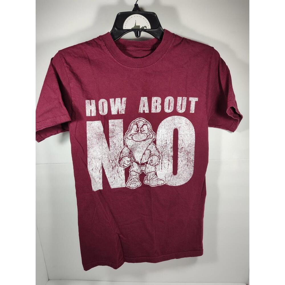 Disney Parks How About No Grumpy Dark Red T-Shirt Small Top Seven Dwarves